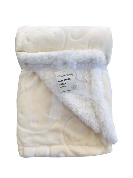 Sherpa and Flannel Embossed Baby Blanket