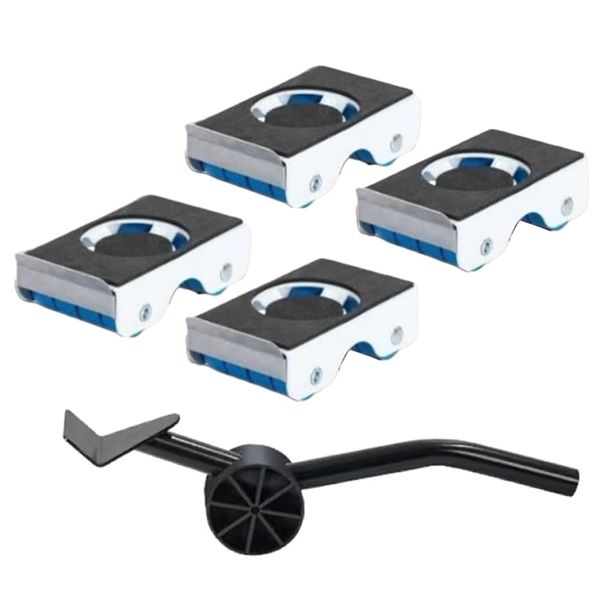Tool Furniture Sliver Moving Block with Break 11cm &amp; Fulcrum 34cm Set of 5