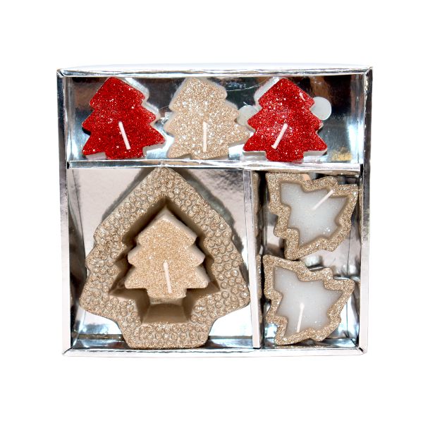 6 Pieces Christmas Candles Set