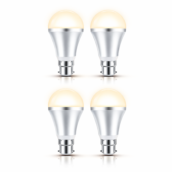B22 7W LED Globe Bulb - Warm White, 470LM, Energy Efficient, Pack of 4