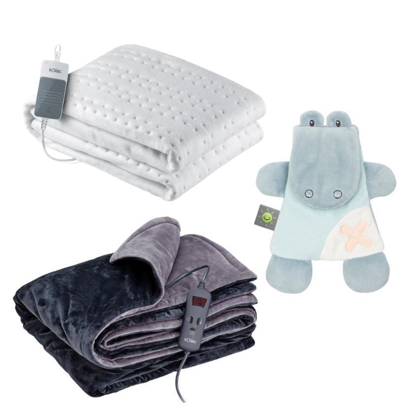 Solac - Kids Single Bed Electrical Under & Throw Over Blanket, Croc ...