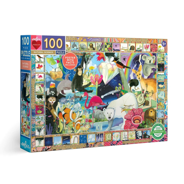 eeBoo - Natural Science - 100 Piece Jigsaw Puzzle for Kids
