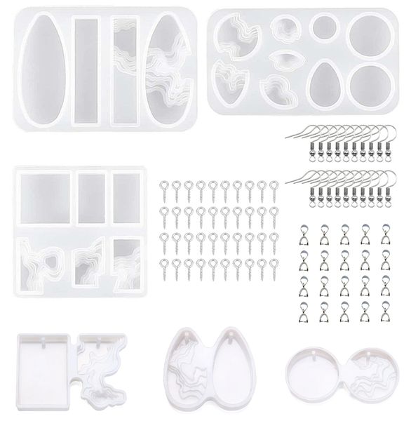 Earring Epoxy Resin Silicon Molds and Findings Sets