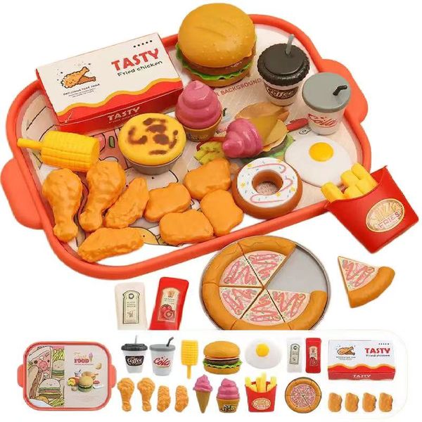 40-Piece Kids' Fast Food Kitchen Set - Educational Roleplay Toy