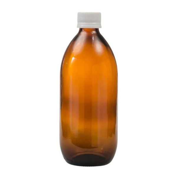 500ml Amber Glass Bottle 28mm Neck with Tamper Proof Cap - 72 Pack