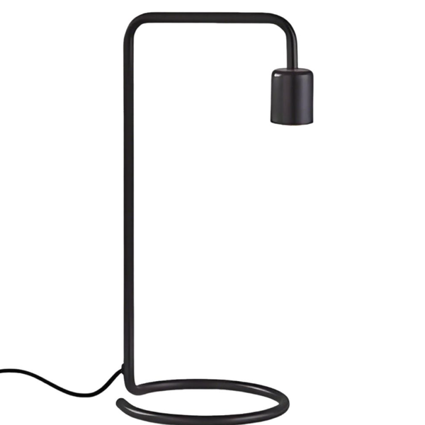 Curved Retro Aluminium Table Lamp Satin Colour Has A Smooth Chrome Finish