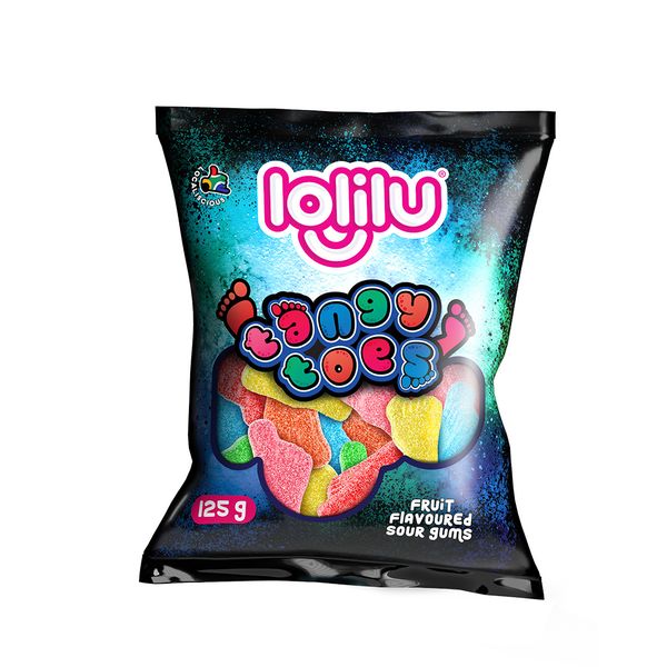 Lolilu - Tangy Toes - 24 x 125g - Case - Sour-to-Sweet, Delicious, Fruity