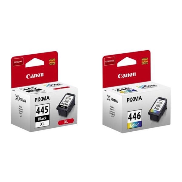 Canon PG-445XL Black &amp; CL-446 Color Ink Cartridges - OEM for Pixma