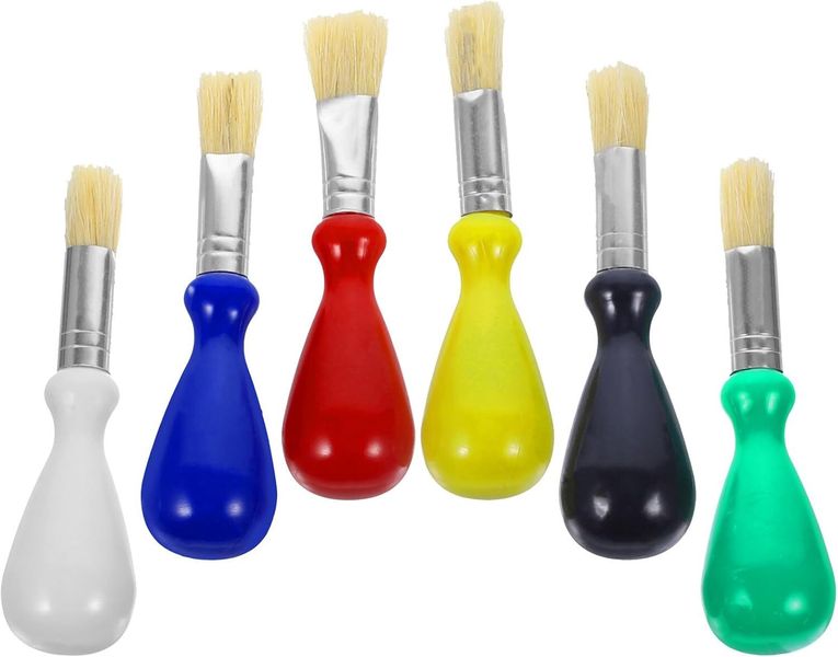 6pcs Multi-Function Paintbrush Set for Watercolor and Oil Painting, Pig