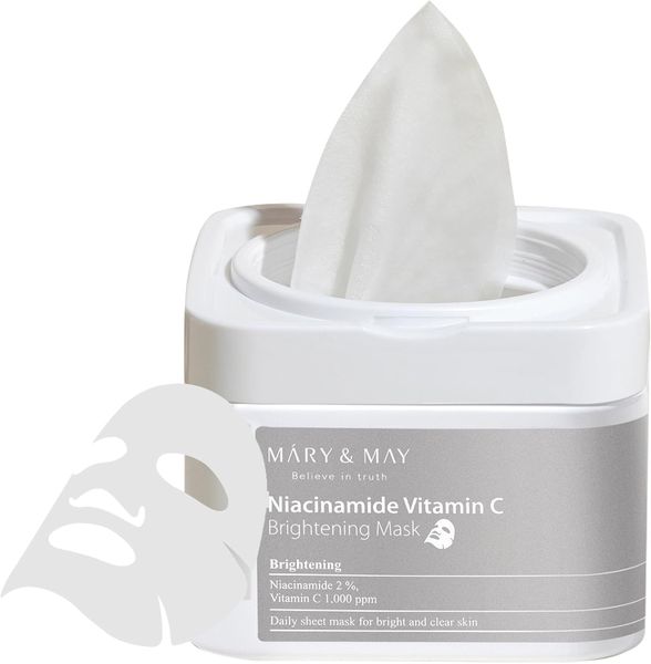 Mary&amp;May Niacinamide Vitamin C Brightening Sheet Masks (30pc) + Seoul Trio