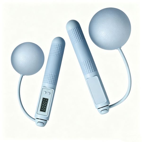 Digital Counting Weighted Jump Rope, Cordless &amp; Corded 2-in-1