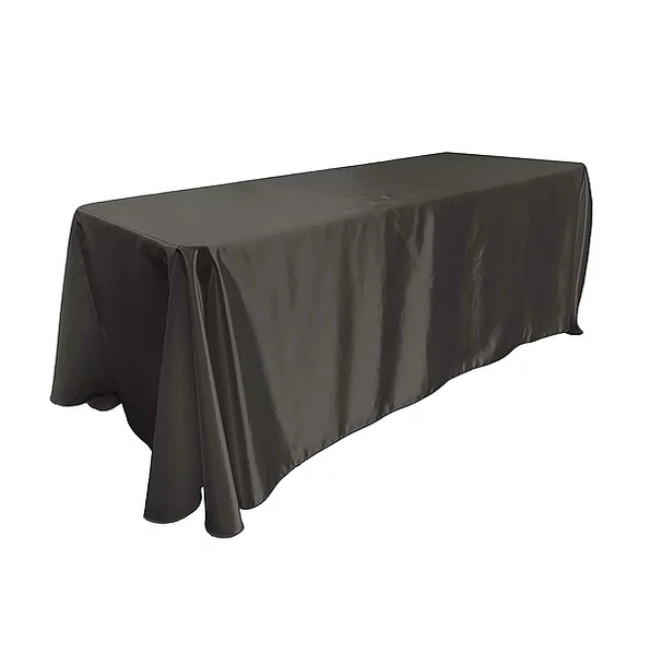 Black Satin Tablecloth - 3.3 x 2.3m