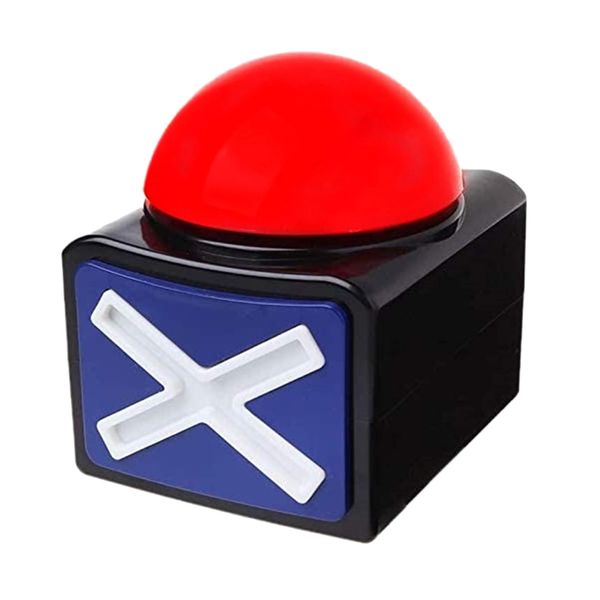 Toy Durable Plastic Black Red Light Game Answer Buzzer Button -11.5cm