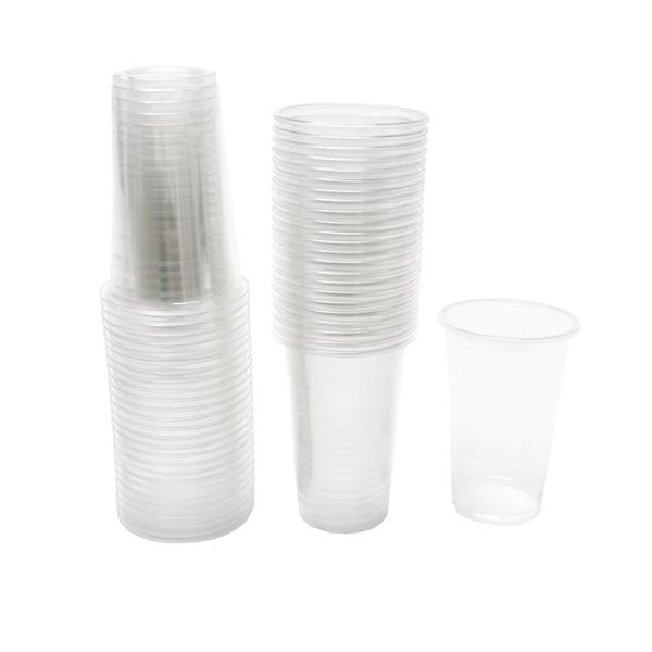 Clear Plastic Disposable Drinking Cups / Glasses - 650ml - 300 Cups