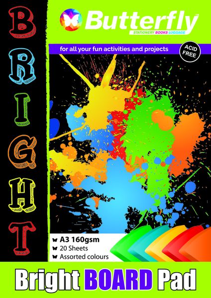 Butterfly Project Board Pad - Bright A3 20 Sheets