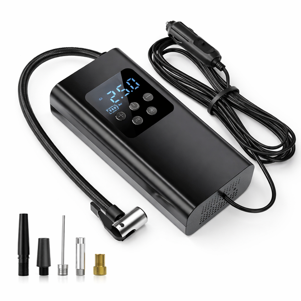 SUITU 150 PSI Wired Car Tyre Inflator with LED Light and Digital Display