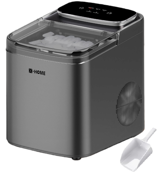 Electric Countertop Ice Maker - Self-Cleaning - 12kg/24Hr - Bullet Ice