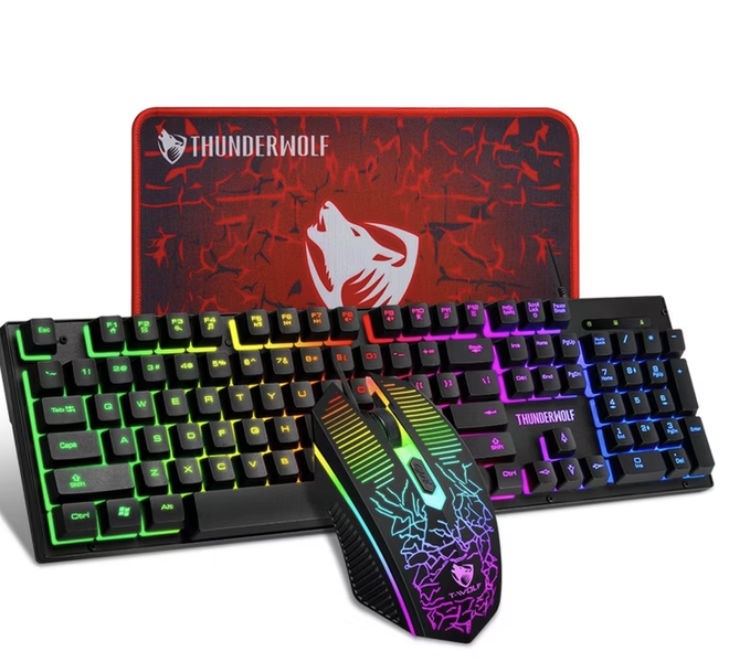 T-Wolf Tf31 Gaming RGB Mouse Keyboard and Mousepad 3in1 Set