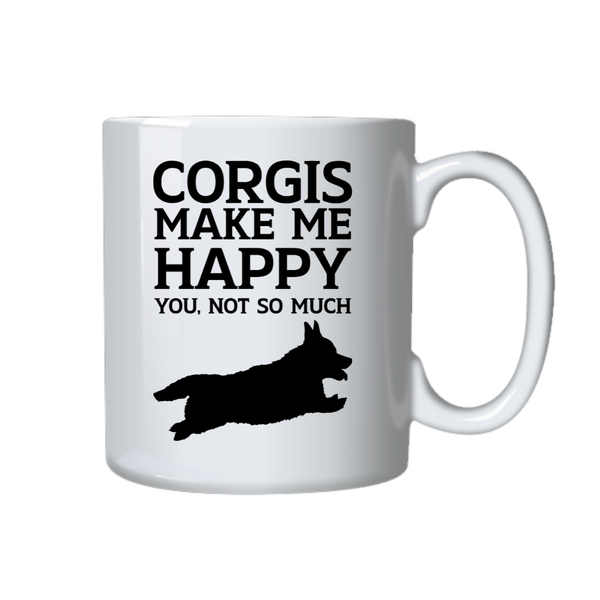 Dog Coffee Mug - Corgis Make Me Happy