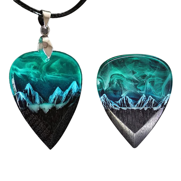 Guitar Touch Luminous Pick Northern Lights Necklace Bass Guitar Pick