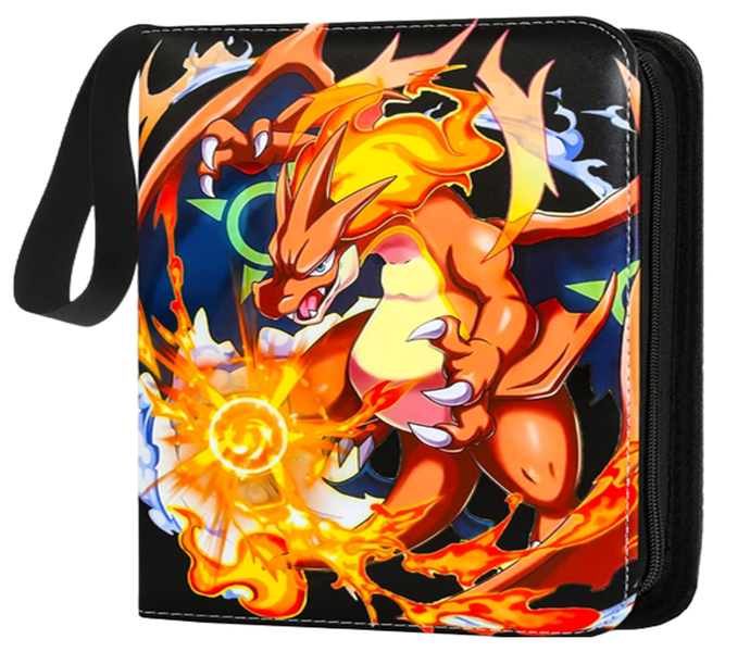 CHARIZARD DRAGON - 400 Trading Card Capacity Mini Storage Folder
