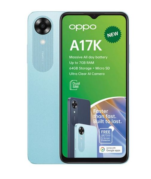 Oppo A17K 4G Dual Sim 64GB - Light Blue