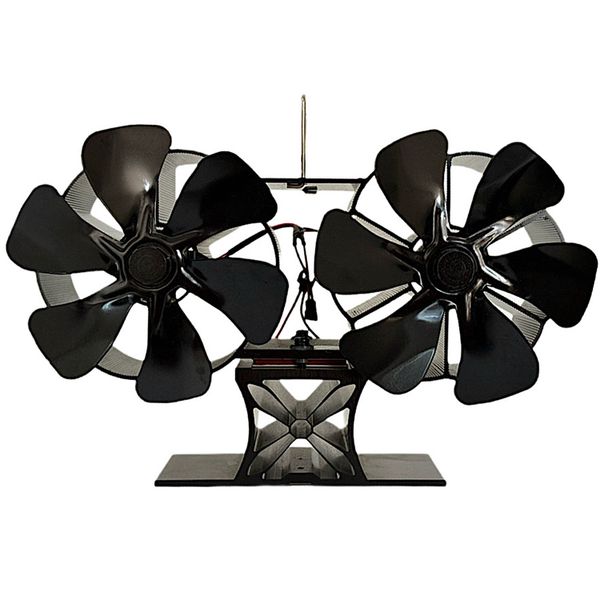 12-Blade Dual Motor Thermoelectric Fan Stove Fan Wood Stove Fan WOVIBO