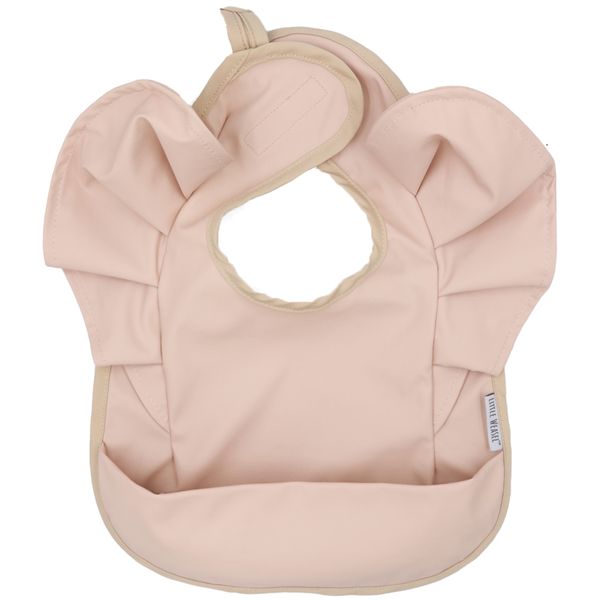 Little Weasel – Waterproof Ruffle Bib for Babies and Toddlers (Vanilla)