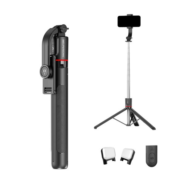 Supersonic Tripod For Phones, Led Light and BT remote, Long Tripod 1.7m