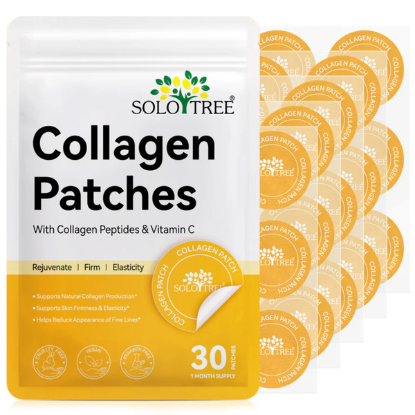 SoloTree Collagen Patches 30Pack - Skin Support for Firmness, Hydration