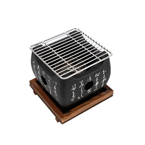 Aluminium Alloy Outdoor Bbq Grill Pan Barbecue Stove 12x12X11Cm(S)