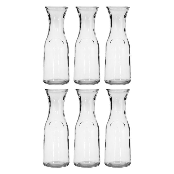 Regent Glass Carafe 6 Pack, 1Lt (95Mm:Dx270Mm)