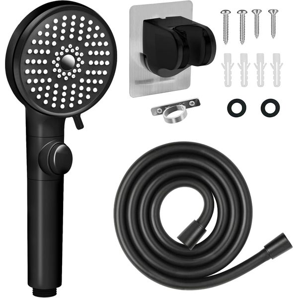 RV Shower Head with Hose, High Pressure 5 Mode Shower head Replacement