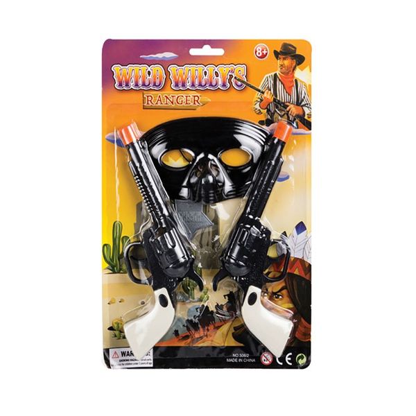 Wild West Ranger - Children's Dress Up - Silver &amp; Black - 3 Piece - 5 Pack