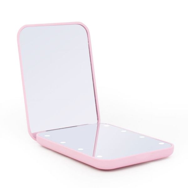Portable Mirror, Magnifying Mirror with Light 1x/2x Handheld 2-Sided Mirror