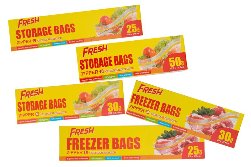 Freezer /Storage Bags Assorted - 5 Pack