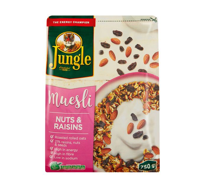 Jungle Nuts & Raisins Muesli 750g Shop Today. Get it Tomorrow