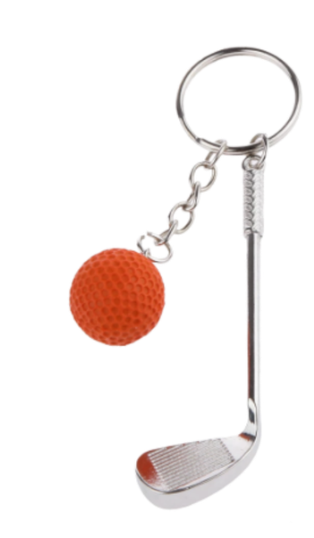 Mini Golf Keychain Key Ring Clubs &amp; Ball