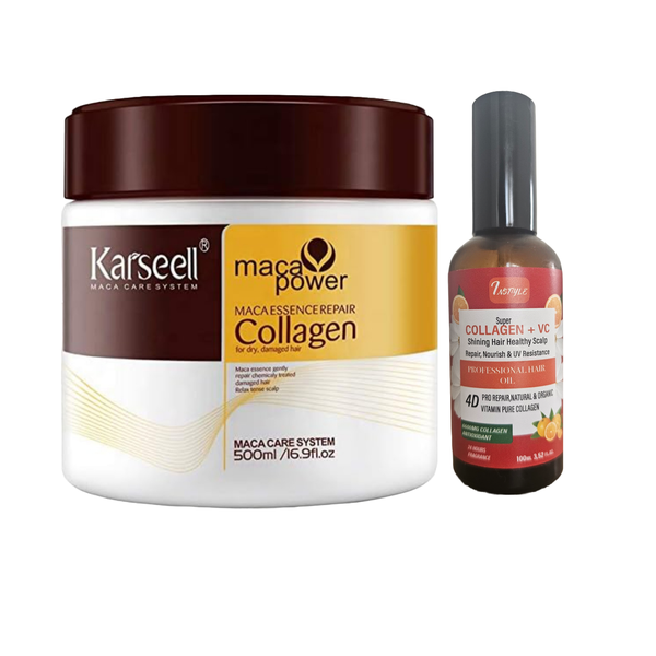 Karseell Maca Essence Repair Collagen Mask 500 ml &amp; Collagen Hair Oil