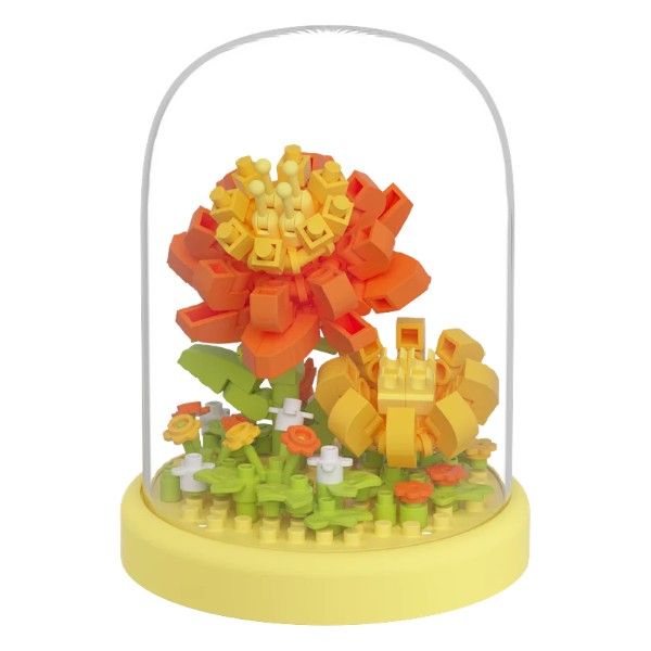 171-Pieces Mini Floral Dome Display Building Blocks Set - Multicolor