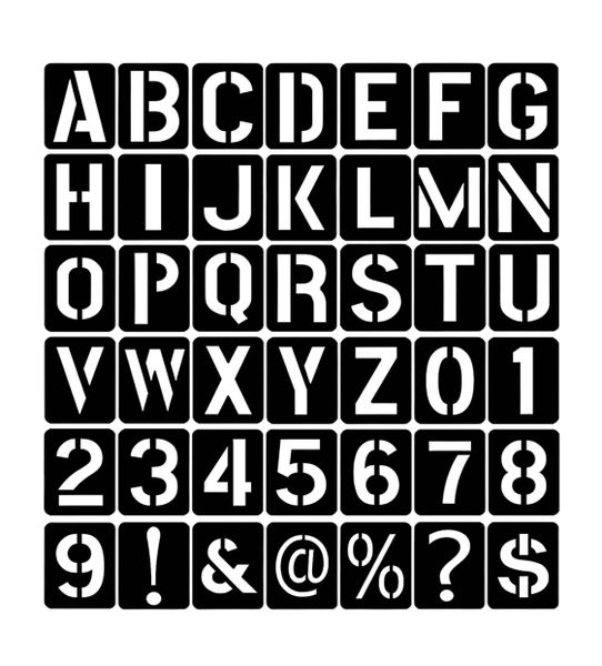 42PCS 10cm Reusable Alphabet Letter Stencil/Symbol/Number Painting Stencils
