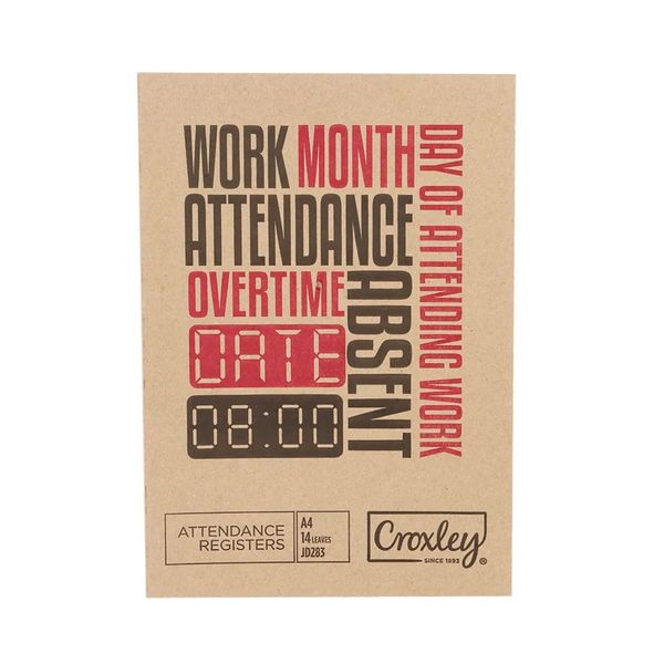 Croxley Daily Attendance Register Ruled A4 14 pages JD283 x 4