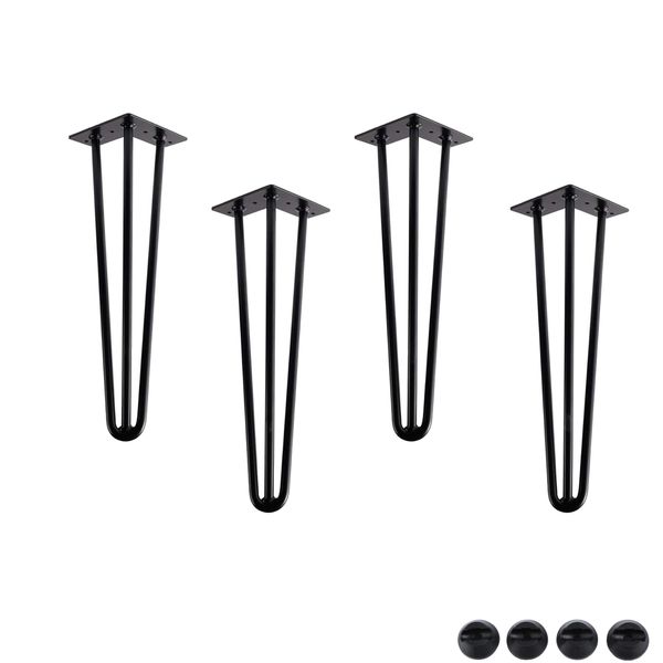 4PCS 30cm Hairpin Table Leg, U Shape Dining Table Furniture Leg