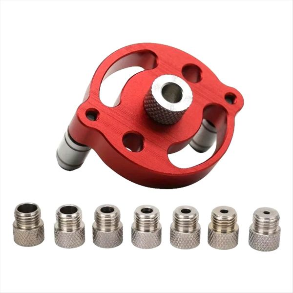 Self-Centering Dowel Jig, Handheld Drill Guide for Straight Holes, Wood Pa