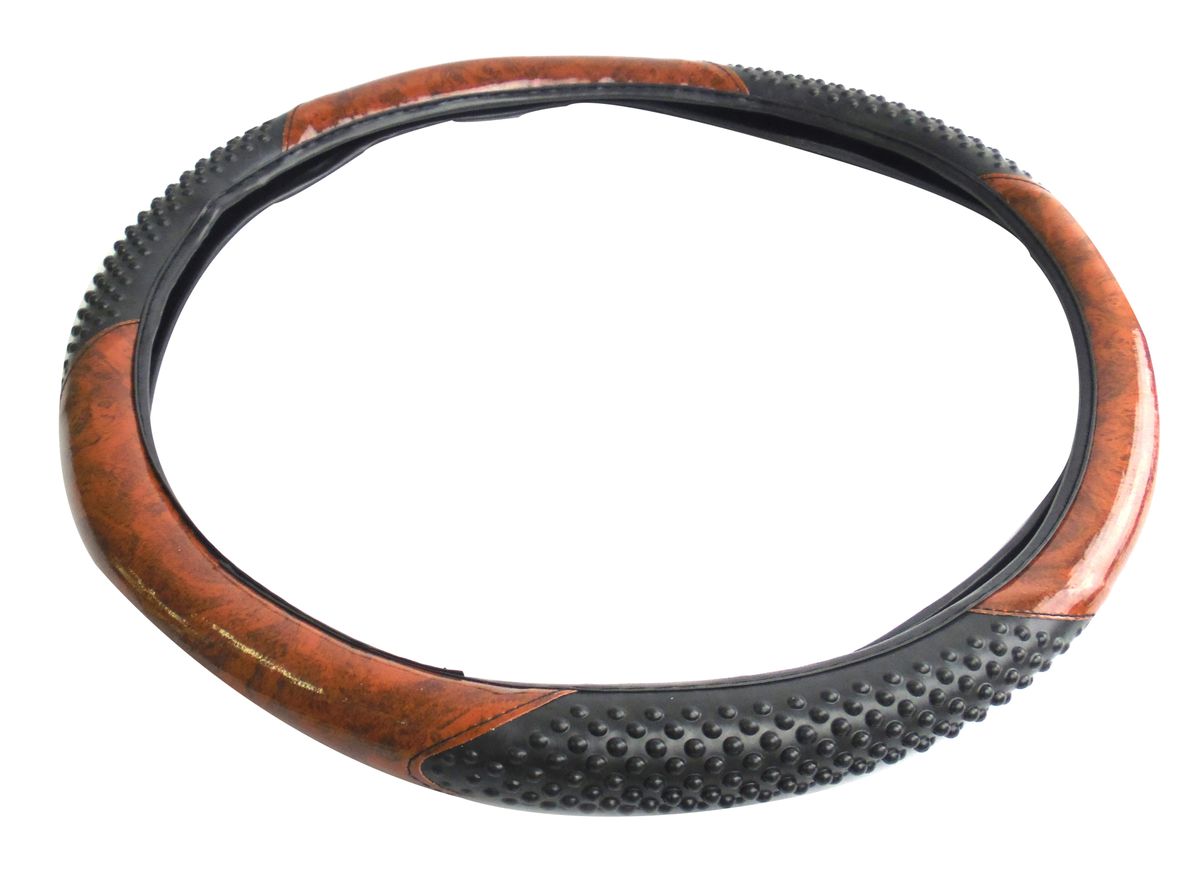 Steering Wheel Cover Walnut Wood + Black PVC Me Shop Today. Get it