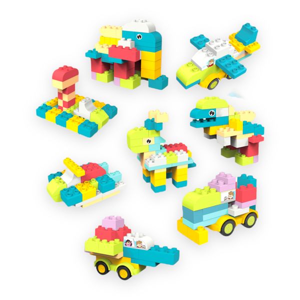 Building Block STEM Toy - Toys for Toddlers - 53 Piece