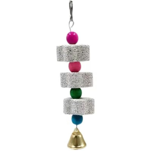 Natural Volcanic Rock Teething Stone Parrot Toy Chewing Toy - 3 Pieces