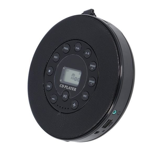Portable CD Player Bluetooth Anti Skip Compatible With Car MP3 Blanc