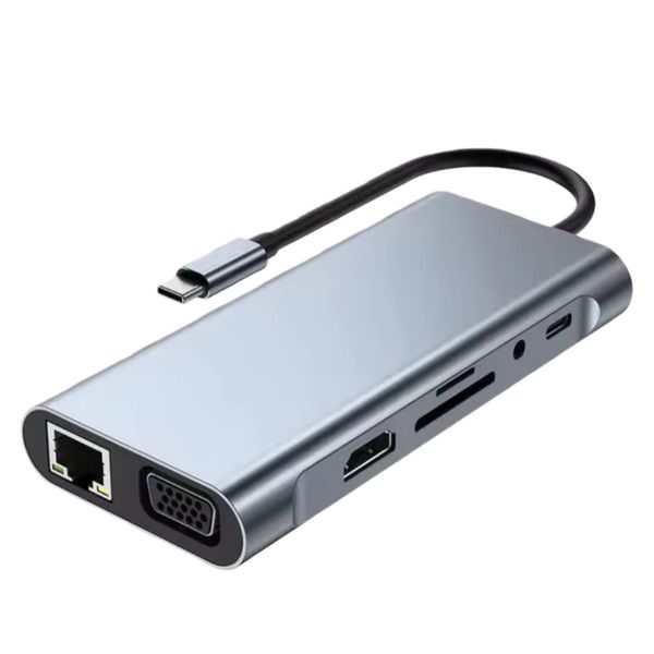 11-in-1 USB C 3.0 Hub Docking Station Compatible with MacBook Pro/Air