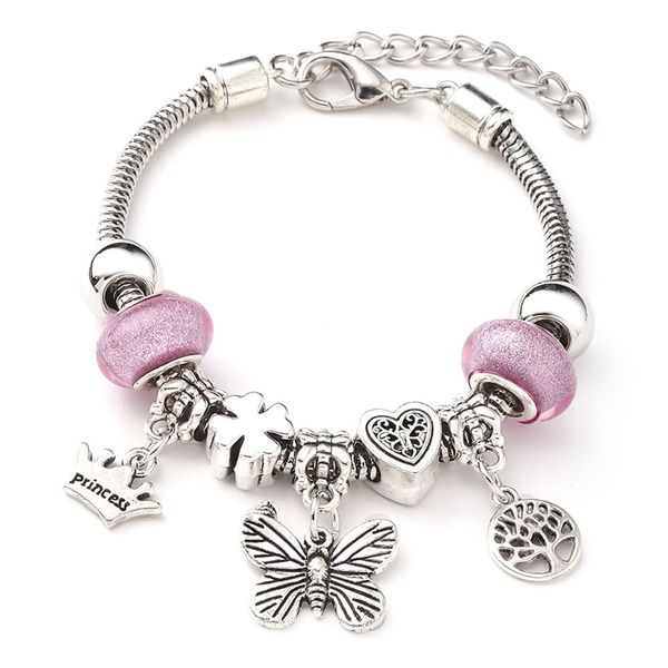 Butterfly Bracelet, Adjustable Pendant Bracelet, Gifts for Girls